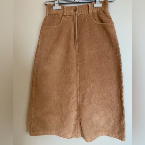 Oak and Fort Corduroy Skirt A-Line Brown Size S - Picture 1 of 4